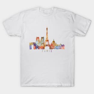 Paris Skyline Watercolor T-Shirt